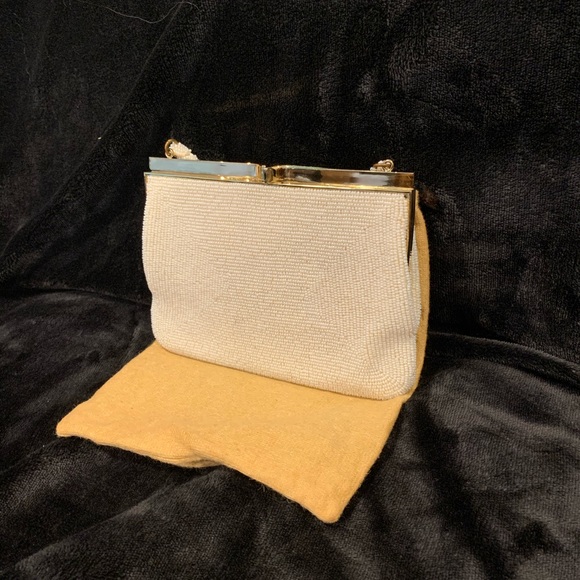 Vintage 1920s Ivory Beaded Evening Bag - Picture 3 of 3
